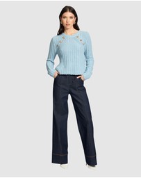 Honey and Beau - Biana Button Detail Jumper