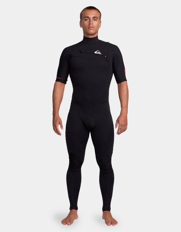 Quiksilver - Mens 2/2mm Highline Short Sleeve Chest Zip Wetsuit
