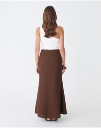 Forcast - Amelia Linen Blend Maxi Skirt