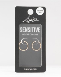 Lovisa - Gold Plated Surgical Steel Sleeper Earrings 14MM