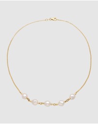 Elli Jewelry - Necklace Pearl Baroque Layering 925 Sterling Silver Gold-Plated