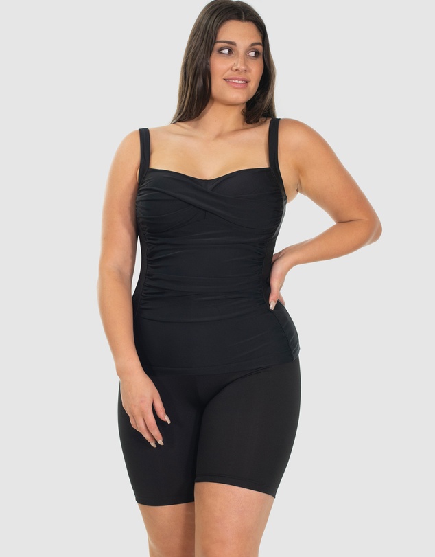B Free Intimate Apparel - Ruched Bust Swim Tankini Top