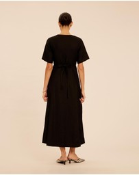 AERE - Margot Linen Midi Dress