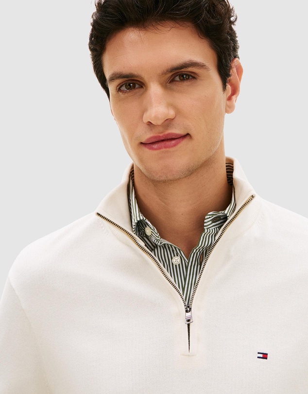 Tommy Hilfiger - Half-Zip Mock Turtleneck Jumper