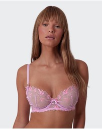 Bras N Things - Enchanted Cherry Blossom Avenue Underwire Bra-Lilac / Pink