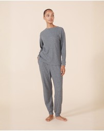 Gingerlilly - Lainey Grey Waffle Pyjama Set