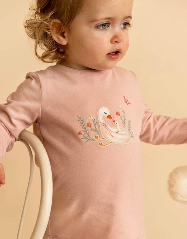 Bebe by Minihaha - Emmy Ducks and Flowers LS Tee - Babies