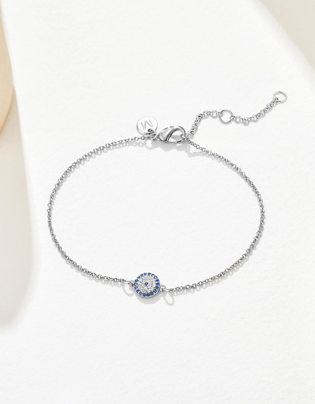 Mestige - Evil Eye Bracelet - Silver Plated