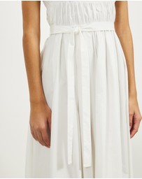 Minima Esenciales - Paloma Gathered Poplin Maxi Dress