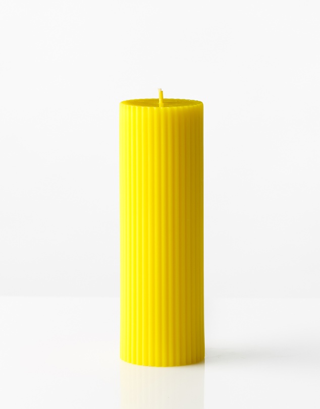 XRJ Celebrations - Pillar Neon Yellow Candle