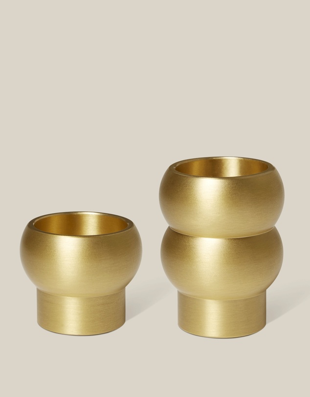 Black Blaze - Figure II Brass Candle Holder