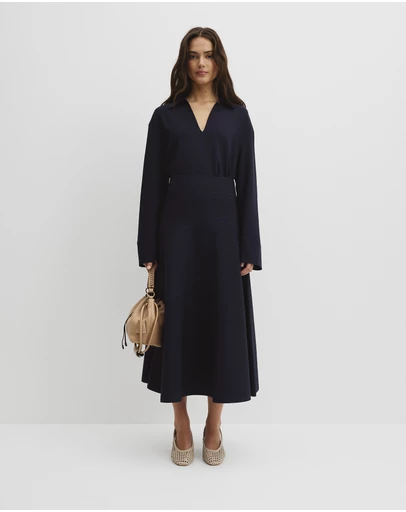 Country Road - Fluted Knit Midi Skirt