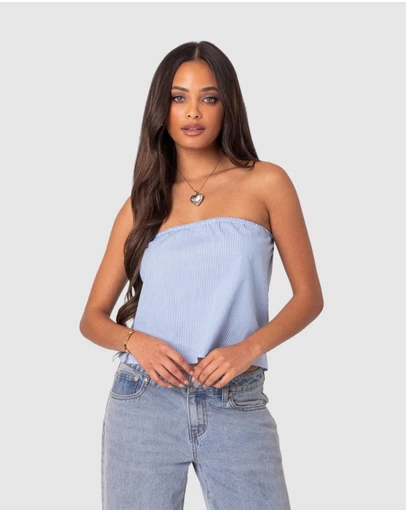EDIKTED - Toby Striped Tube Top