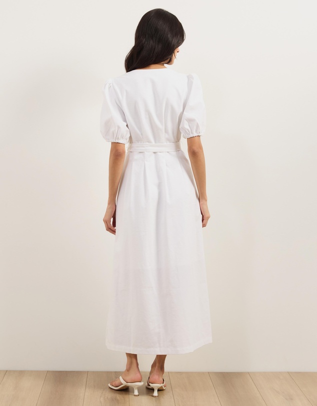 Atmos&Here - Audrey Fitted Button Front Midi Dress