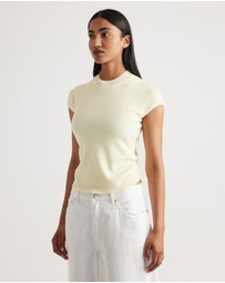 Decjuba - Lily Pleat Detail Knit Tee