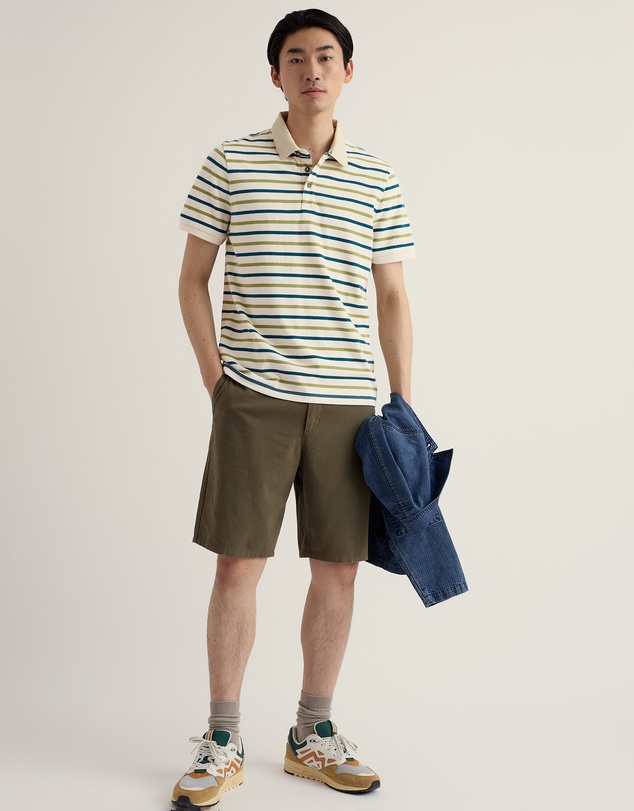 Seasalt - Seasalt Cornwall Multi Balefire Striped Polo in Organic Cotton