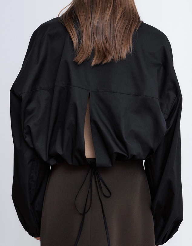 & Other Stories - Cropped Drawstring Shirt