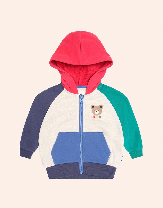 Huxbaby - Colour Block Raglan Hoodie - Babies-Teens
