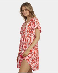 Billabong - Womens Row Of Palms Tiered Mini Dress