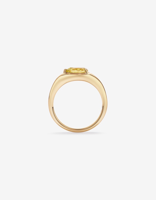 Michael Hill - Pear Cut Lemon Quartz East-to-West Set Ring in 10kt Yellow Gold