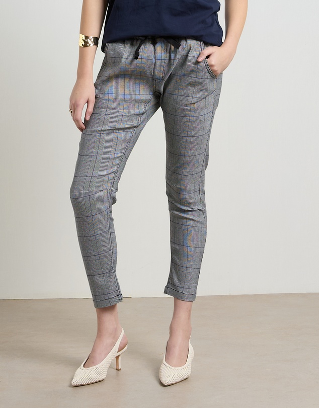 DRICOPER DENIM - Active Cobalt Blue Check Jeans