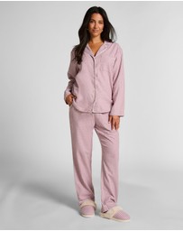 Hunkemoller - Long Sleeve Flannel Check Essential Pants