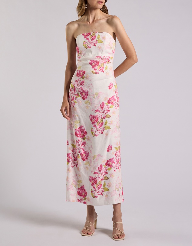 David Lawrence - Argon Strapless Linen Dress