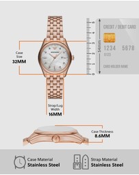 Emporio Armani - Rose Gold Tone Analogue Watch