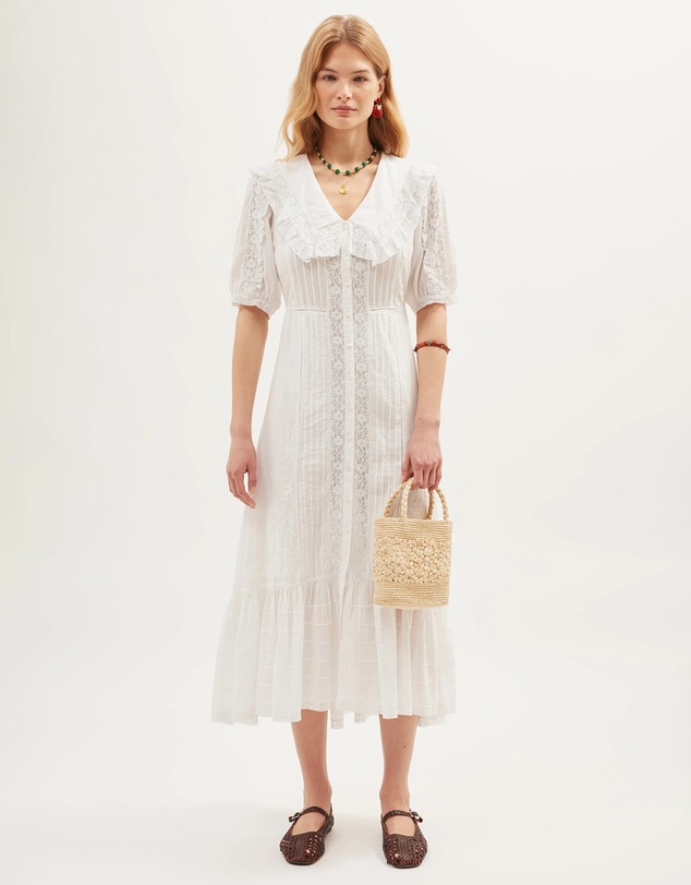 Rixo - Edina Dress Pansy Embroidery