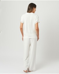 UNE PIECE - Lace Trim Modal Full Length Pyjama Set