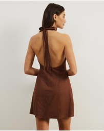 Atmos&Here - Drew Halter Linen Blend Mini Dress