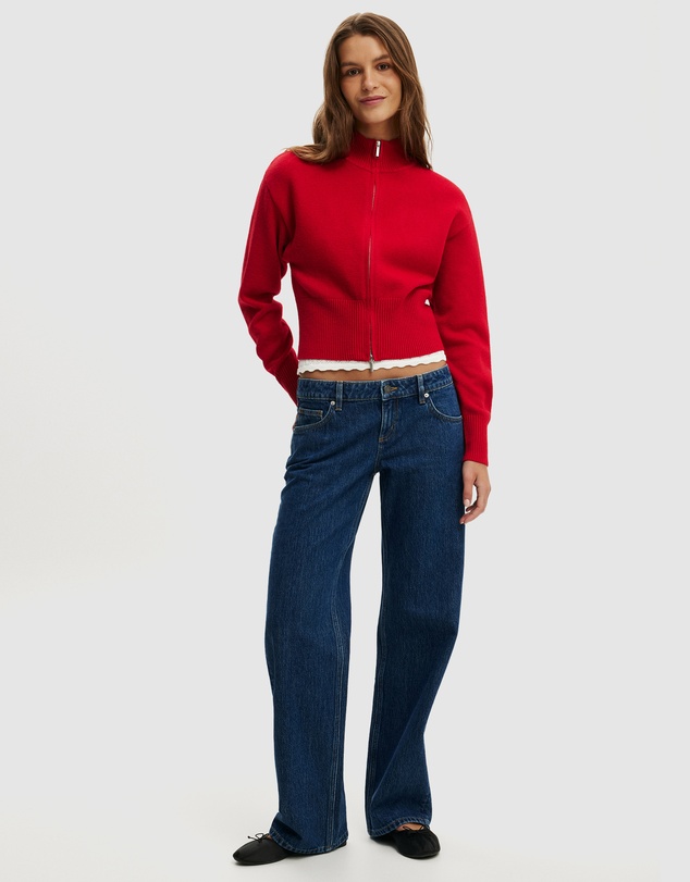 Cotton On - Lotus Cinched Zip Knit