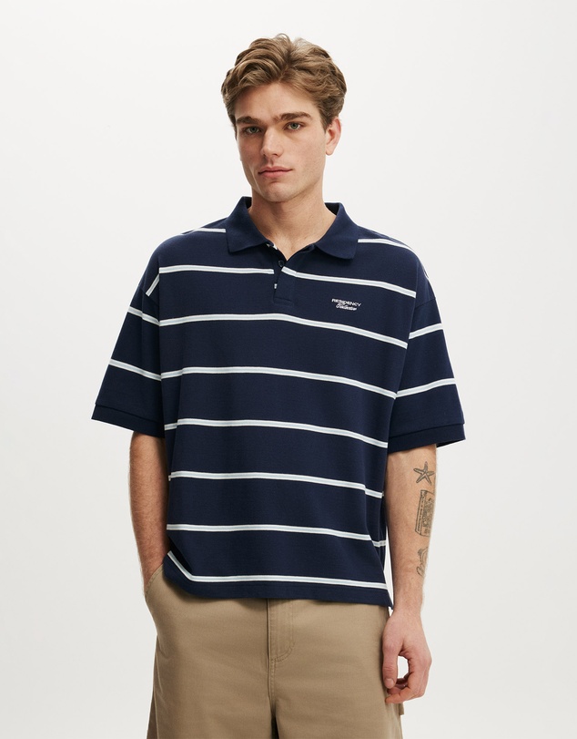 Cotton On - Box Fit Short Sleeve Polo