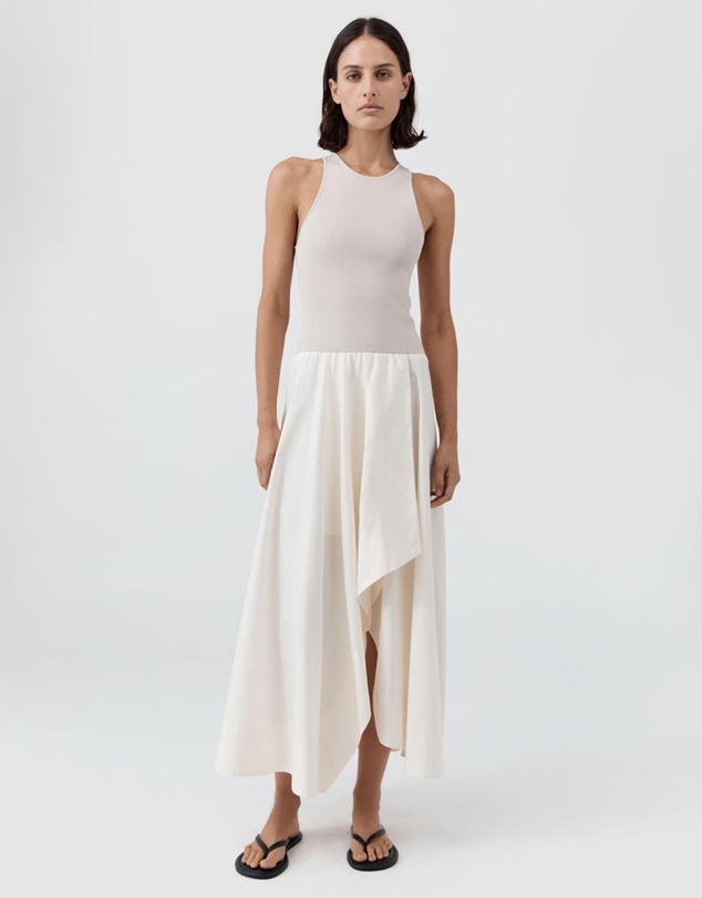 St. Agni - Knit Bodice Asymm Dress