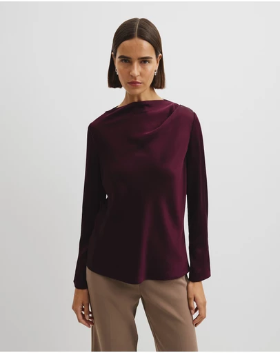 Country Road - Draped Long Sleeve Shirt
