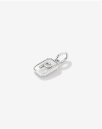 Michael Hill - Letter P Mother of Pearl Initial Pendant in Sterling Silver