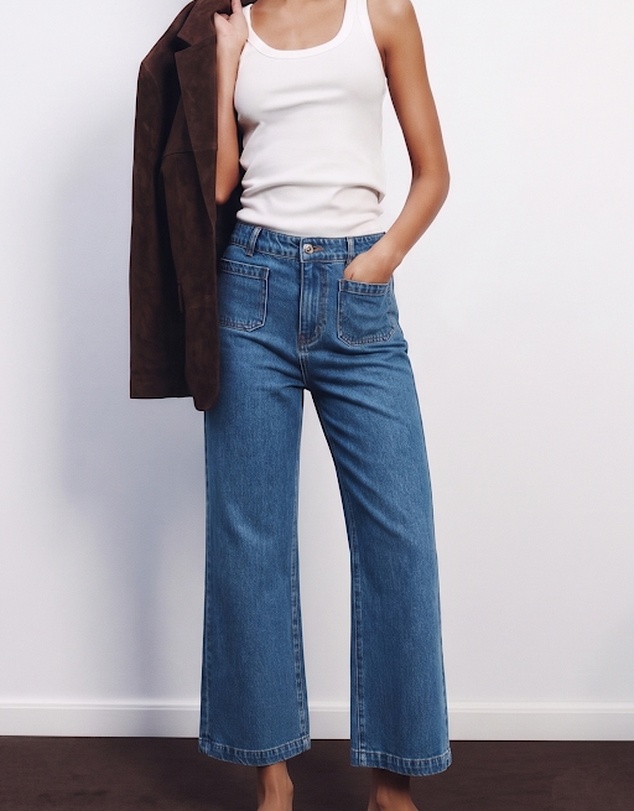 Atmos&Here - Luella High Rise Crop Flare Jeans