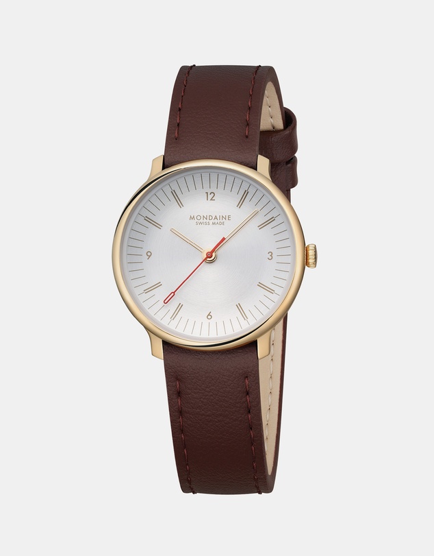 Mondaine - Mondaine Doppio Brown Leather 33mm Watch
