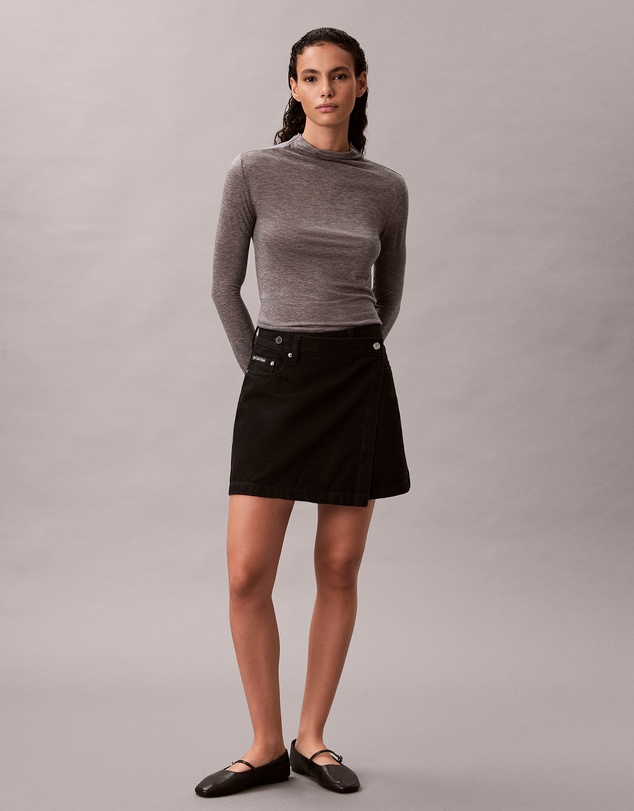Calvin Klein Jeans - Denim Mini Wrap Skirt