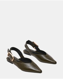 Steve Madden - Sianna Olive Leather Flats