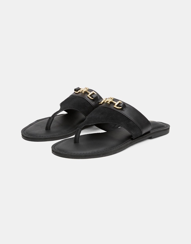 Tommy Hilfiger - Mixed Leather Thongs - Women's