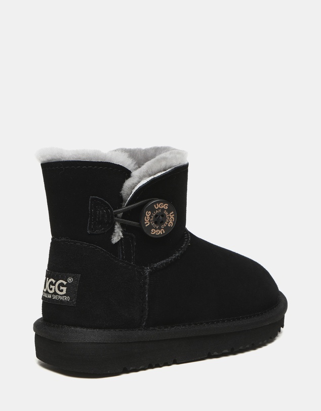 EVERAU - Australian Shepherd Ugg Nolan Kids Mini Button Cow Suede Upper UGG Boots