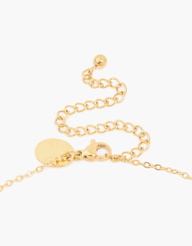 Lovisa - Waterproof Gold Plated Stainless Steel Amethyst Semi Precious Stone Pendant Necklace