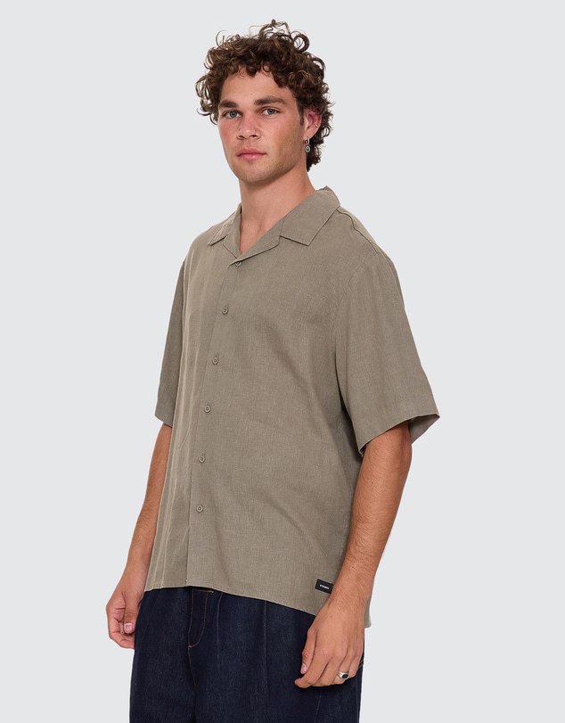 Thrills - Hemp Minimal Thrills Cropped Bowling Shirt