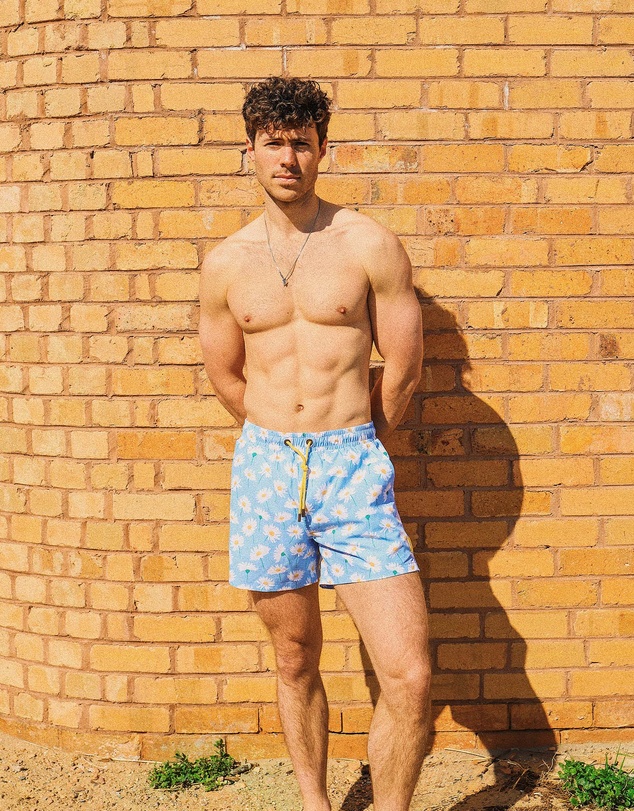 Skwosh - Daisy Baby Men's Eco Swim Shorts in Light Blue