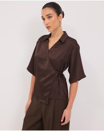 Calli - Easton Satin Shirt
