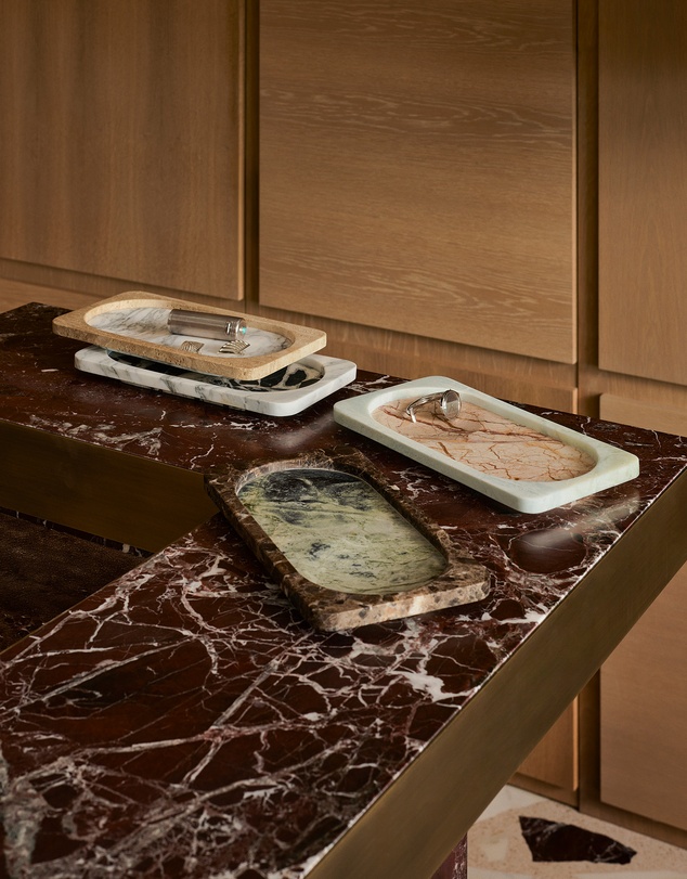 Greg Natale - Caldera Tray Arabescato & Travertine