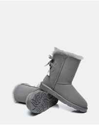 EVERAU - EverAU Ugg Short Back Bow Sheepskin Upper UGG Boots