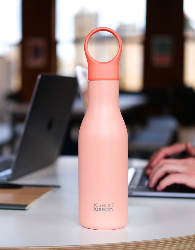 Joseph Joseph - Loop™ Vacuum Insulated Water Bottle 500 mL (17 fl. oz) (Coral)