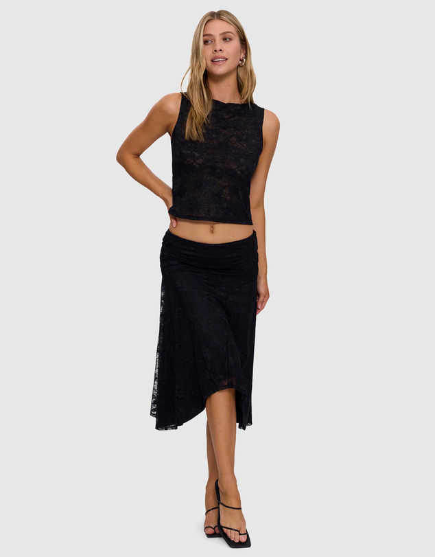 Thrills - Sienna Lace Midi Skirt